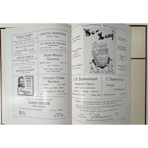 Vintage 1948 Humboldt High School Yearbook St. Paul Minnesota HC Memorabilia VTG - Picture 10 of 16